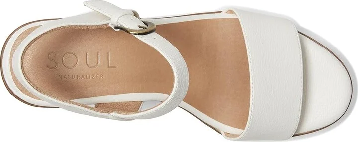Naturalizer SOUL Naturalizer Graciela Women's Wedge Shoes White Faux Leather : 9.5 M (B), Synthetic - Image 2