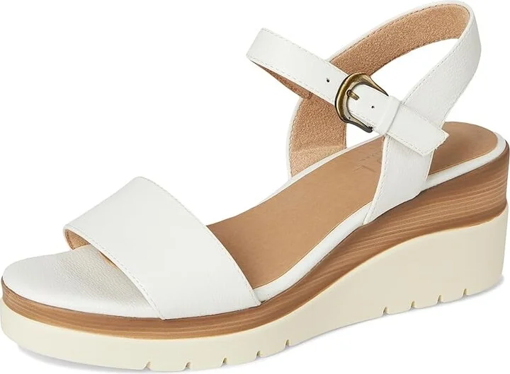 Naturalizer SOUL Naturalizer Graciela Women's Wedge Shoes White Faux Leather : 9.5 M (B), Synthetic - Image 5