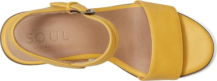 Naturalizer SOUL Naturalizer Graciela Women's Wedge Shoes Yellow Faux Leather : 7 W (C), Synthetic - Image 2