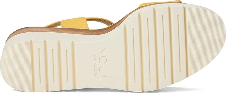 Naturalizer SOUL Naturalizer Graciela Women's Wedge Shoes Yellow Faux Leather : 7 W (C), Synthetic - Image 3
