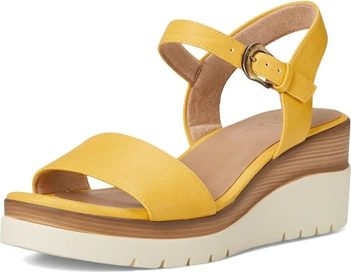 Naturalizer SOUL Naturalizer Graciela Women's Wedge Shoes Yellow Faux Leather : 7 W (C), Synthetic - Image 5