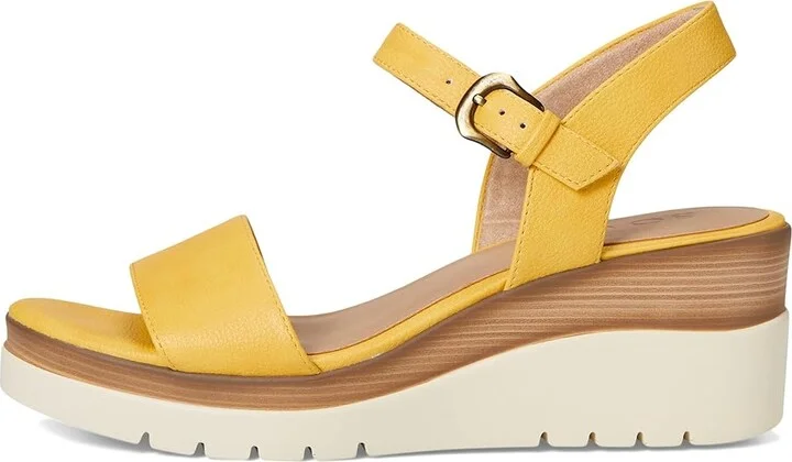 Naturalizer SOUL Naturalizer Graciela Women's Wedge Shoes Yellow Faux Leather : 7 W (C), Synthetic - Image 6