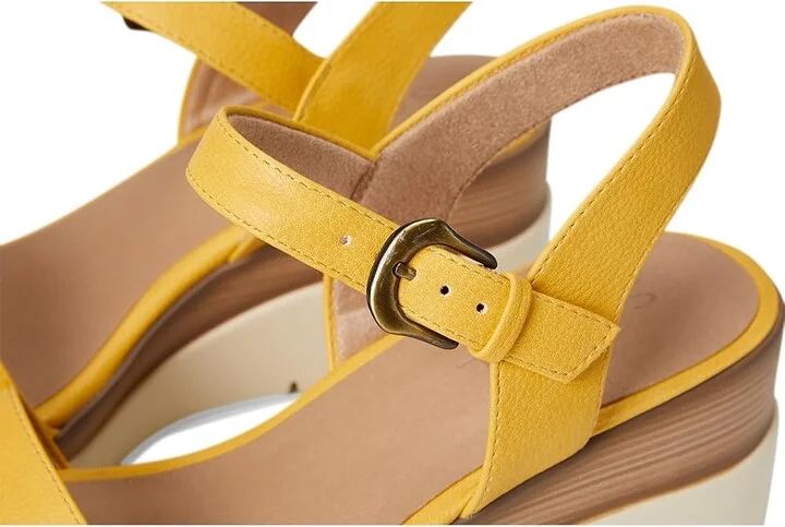Naturalizer SOUL Naturalizer Graciela Women's Wedge Shoes Yellow Faux Leather : 7 W (C), Synthetic - Image 7