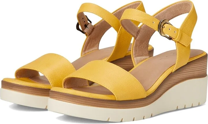 Naturalizer SOUL Naturalizer Graciela Women's Wedge Shoes Yellow Faux Leather : 7 W (C), Synthetic