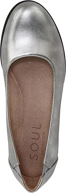 Naturalizer SOUL Naturalizer - Idea-Ballet Women's Shoes Pewter Faux Leather : 10 M (B), Synthetic - Image 2