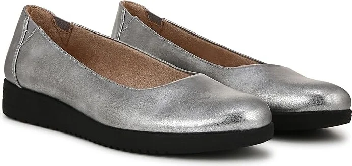 Naturalizer SOUL Naturalizer - Idea-Ballet Women's Shoes Pewter Faux Leather : 10 M (B), Synthetic