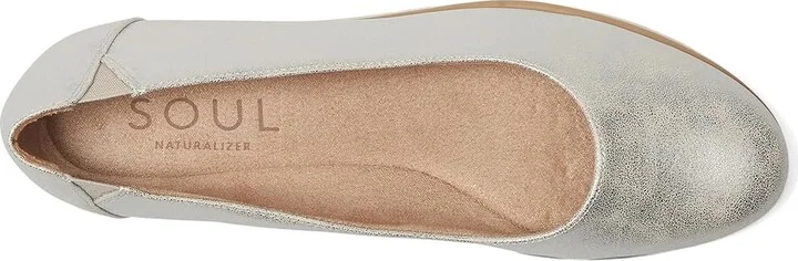 Naturalizer Soul Naturalizer Idea Ballet Women's Shoes Silver Faux Leather : 7 W (C), Synthetic - Image 2