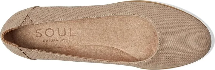 Naturalizer Soul Naturalizer Idea Ballet Women's Shoes Warm Taupe Tan Faux Leather : 11 W (C), Synthetic - Image 2