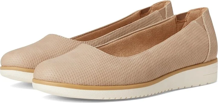 Naturalizer Soul Naturalizer Idea Ballet Women's Shoes Warm Taupe Tan Faux Leather : 11 W (C), Synthetic