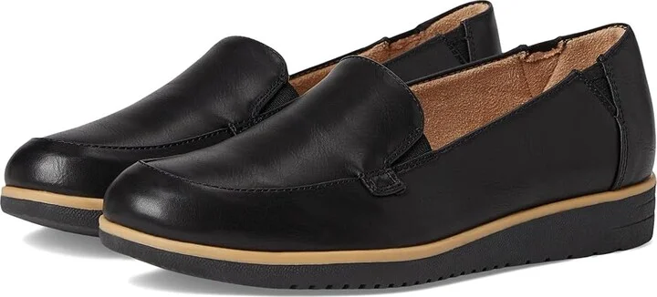 Naturalizer SOUL Naturalizer - Idea-Moc Women's Flat Shoes Black Faux Leather : 10 M (B)