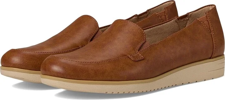 Naturalizer SOUL Naturalizer - Idea-Moc Women's Flat Shoes Gingerbread Brown Faux Leather : 5.5 M (B)
