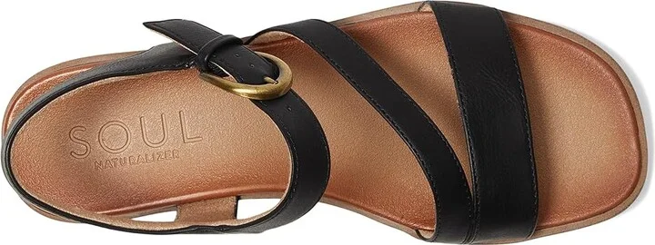 Naturalizer SOUL Naturalizer Jayvee Women's Wedge Shoes Black Faux Leather : 7.5 M (B), Synthetic - Image 2