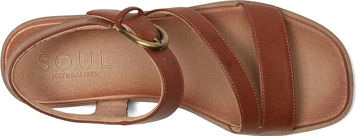Naturalizer SOUL Naturalizer Jayvee Women's Wedge Shoes Brown Faux Leather : 8 M (B), Synthetic - Image 2