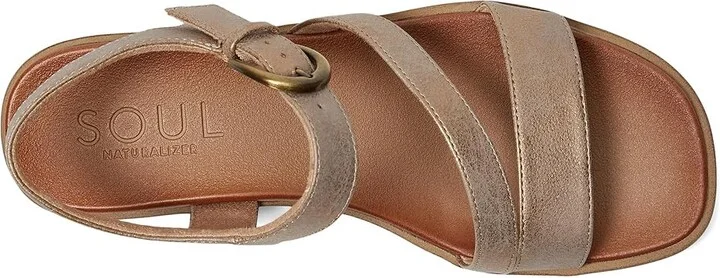 Naturalizer SOUL Naturalizer Jayvee Women's Wedge Shoes Metallic Mauve Faux Leather : 6 M (B), Synthetic - Image 2
