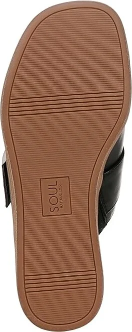 Naturalizer SOUL Naturalizer - Joanie Thongs Women's Sandals Black Faux Leather : 6.5 M (B), Rubber - Image 3