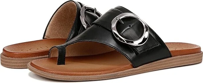 Naturalizer SOUL Naturalizer - Joanie Thongs Women's Sandals Black Faux Leather : 6.5 M (B), Rubber