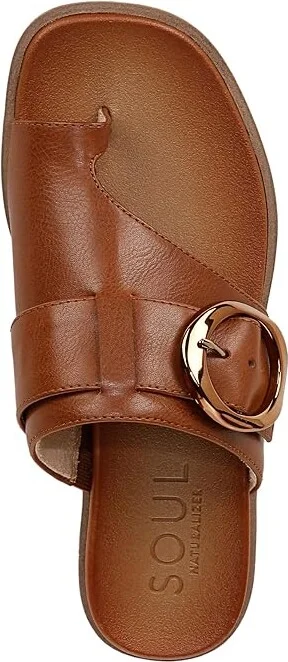Naturalizer SOUL Naturalizer - Joanie Thongs Women's Sandals Mid Brown Faux Leather : 11 M (B), Rubber - Image 2