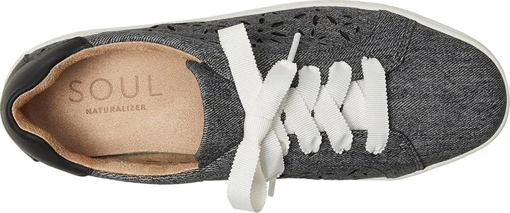 Naturalizer Soul Naturalizer Neela Perfect Women's Shoes Black Denim Pattern Faux Leather : 5 M (B) - Image 2