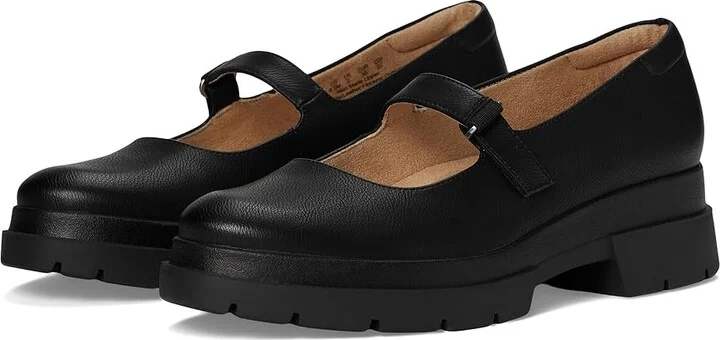 Naturalizer SOUL Naturalizer - Olivet Women's Flat Shoes Black Faux Leather : 8 M (B)