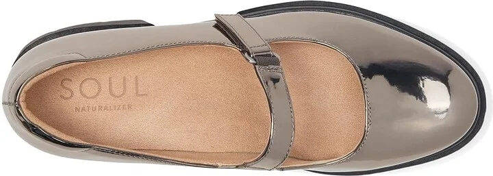 Naturalizer SOUL Naturalizer - Olivet Women's Flat Shoes Pewter Faux Leather : 10 M (B) - Image 2