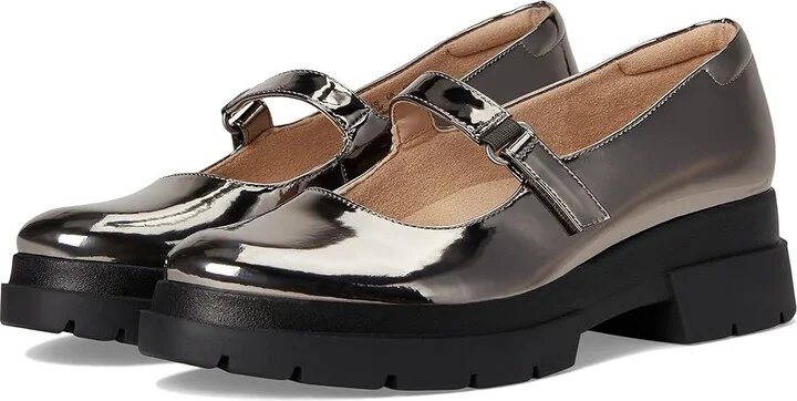 Naturalizer SOUL Naturalizer - Olivet Women's Flat Shoes Pewter Faux Leather : 10 M (B)