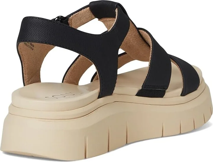 Naturalizer SOUL Naturalizer Pippa Women's Wedge Shoes Black Faux Leather : 7 M (B), Synthetic - Image 4