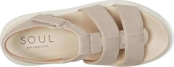 Naturalizer SOUL Naturalizer Pippa Women's Wedge Shoes Dark Porcelain Faux Leather : 6 M (B), Synthetic - Image 2