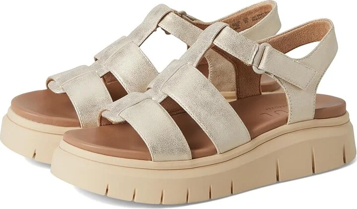 Naturalizer SOUL Naturalizer Pippa Women's Wedge Shoes Gold Faux Leather : 10 M (B), Synthetic