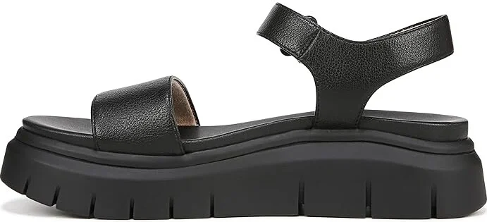 Naturalizer SOUL Naturalizer - Poppi Ankle Strap Platform Flat Sandal Women's Sandals Black Faux Leather : 10 M (B) - Image 6