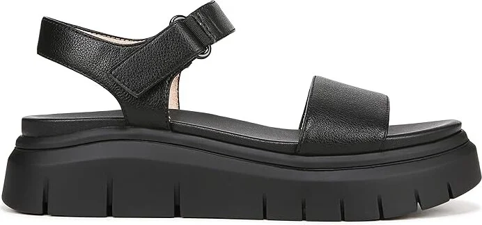 Naturalizer SOUL Naturalizer - Poppi Ankle Strap Platform Flat Sandal Women's Sandals Black Faux Leather : 10 M (B) - Image 7