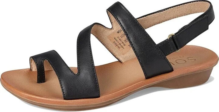 Naturalizer SOUL Naturalizer - Shakina Women's Sandals Black Faux Leather : 6 W (C), Synthetic - Image 5