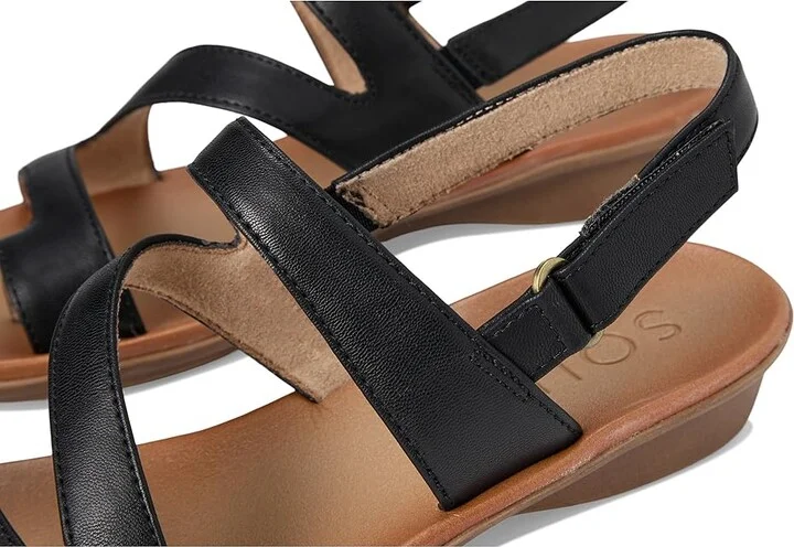 Naturalizer SOUL Naturalizer - Shakina Women's Sandals Black Faux Leather : 6 W (C), Synthetic - Image 7