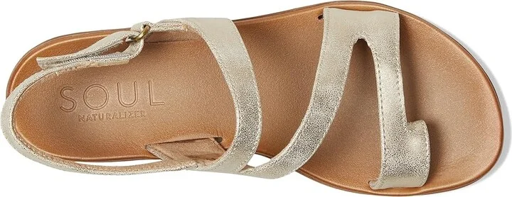 Naturalizer SOUL Naturalizer Shakina Women's Wedge Shoes Gold Faux Leather : 7.5 M (B), Synthetic - Image 2