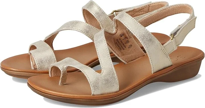Naturalizer SOUL Naturalizer Shakina Women's Wedge Shoes Gold Faux Leather : 7.5 M (B), Synthetic