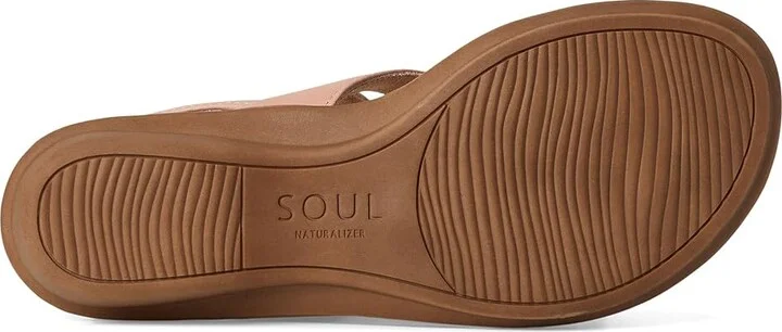 Naturalizer SOUL Naturalizer Shakina Women's Wedge Shoes Mauve Pink Faux Leather : 11 M (B), Synthetic - Image 3