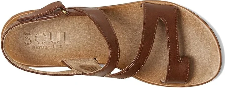 Naturalizer SOUL Naturalizer Shakina Women's Wedge Shoes Toffee Brown Faux Leather : 6 W (C), Synthetic - Image 2