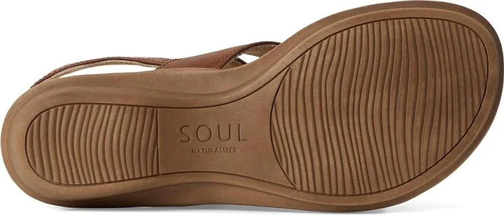 Naturalizer SOUL Naturalizer Shakina Women's Wedge Shoes Toffee Brown Faux Leather : 6 W (C), Synthetic - Image 3