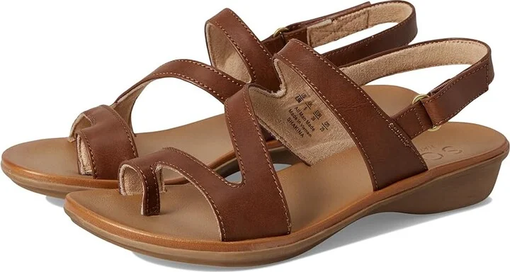 Naturalizer SOUL Naturalizer Shakina Women's Wedge Shoes Toffee Brown Faux Leather : 6 W (C), Synthetic