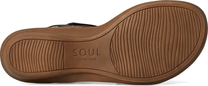 Naturalizer SOUL Naturalizer Shenna Women's Wedge Shoes Black Faux Leather : 6 M (B), Synthetic - Image 3