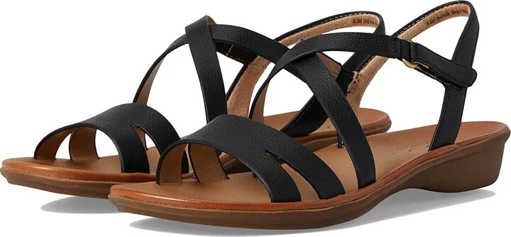 Naturalizer SOUL Naturalizer Shenna Women's Wedge Shoes Black Faux Leather : 6 M (B), Synthetic
