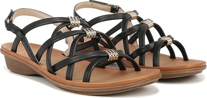 Naturalizer SOUL Naturalizer - Sierra Women's Shoes Black Smooth Faux Leather : 6.5 W (C), Synthetic