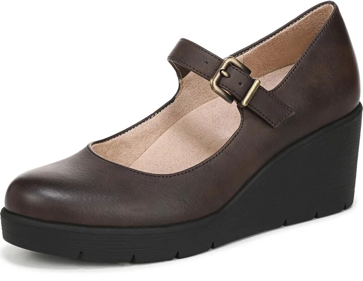 Naturalizer Soul Women's Adore Pump Chocolate Brown Faux Leather 7.5 W
