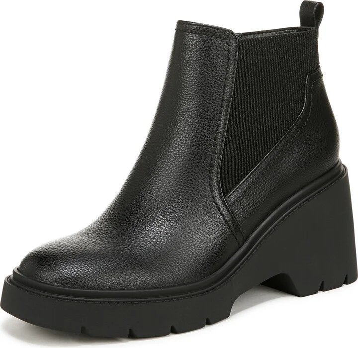 Naturalizer SOUL Women's Cora Fashion Boot Black Faux Leather 9.5 M