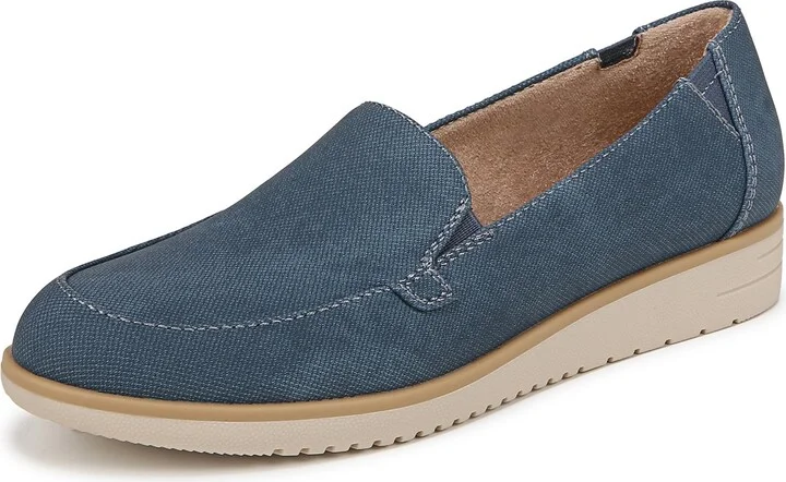 Naturalizer Soul Women's Idea-Moc Slip On Casual Loafer Loafer Indigo Blue Denim 9 M