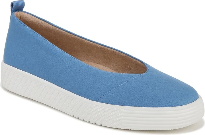 Naturalizer Soul Womens Neela Slip On Flat Linen Blue 8.5 W