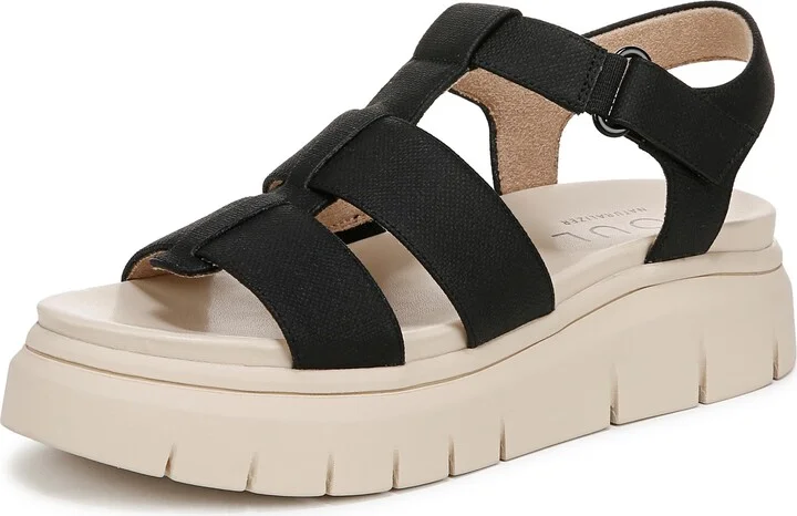 Naturalizer SOUL Women's Pippa Fisherman Sandal Black 5.5 M