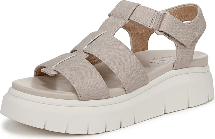 Naturalizer SOUL Womens Pippa Fisherman Sandal Dark Porcelain Beige 8.5 M