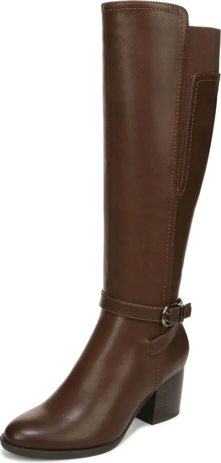 Naturalizer SOUL Womens Uptown Knee High Boot Extra Wide Calf Dark Brown 9 W