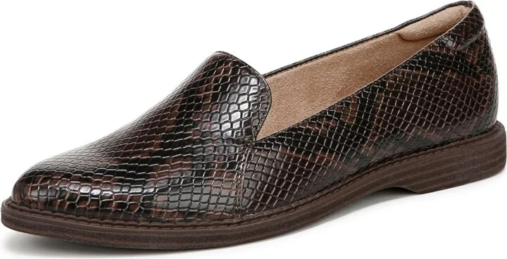 Naturalizer Soul Women's Yippee Slip On Casual Loafers Loafer Chocolate Bar Snake 7.5 M