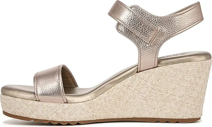 Naturalizer Stella Ankle Straps Women's Sandals Warm Silver Leather : 10.5 M (B), Leather/Rubber - Image 6